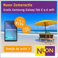 Actie Nuon: Ontvang gratis Samsung Galaxy Tab én 10 e-books