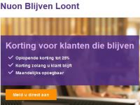 Actie Nuon Blijven Loont : Oplopende korting op stroom voor bestaande klanten die blijven